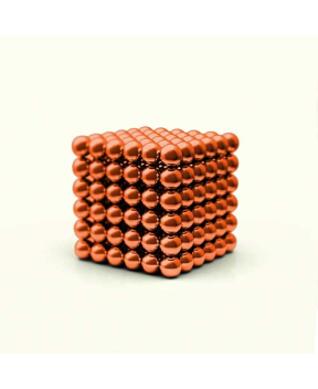 TetraMag - Orange - Cube of 216 magnetic spheres