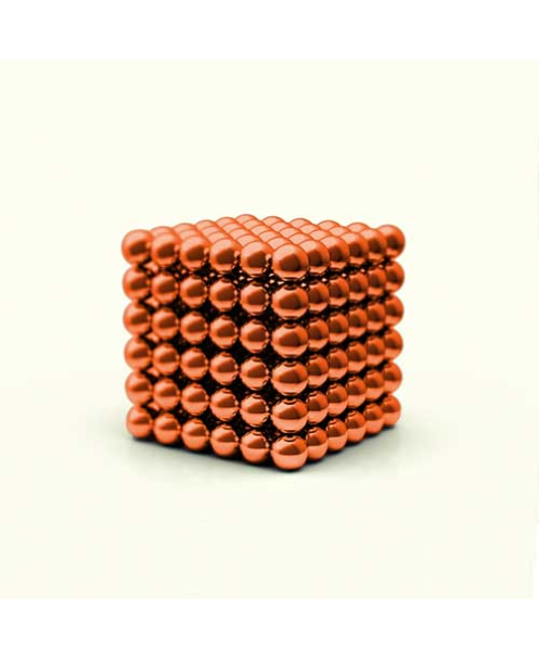 TetraMag - Orange - Cube of 216 magnetic spheres