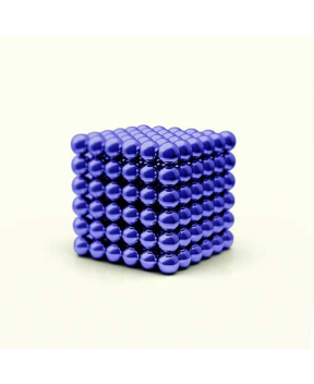 TetraMag - Blue - Cube of 216 magnetic spheres