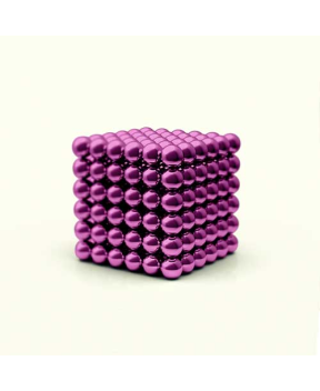 TetraMag - Purple - Cube of 216 magnetic spheres